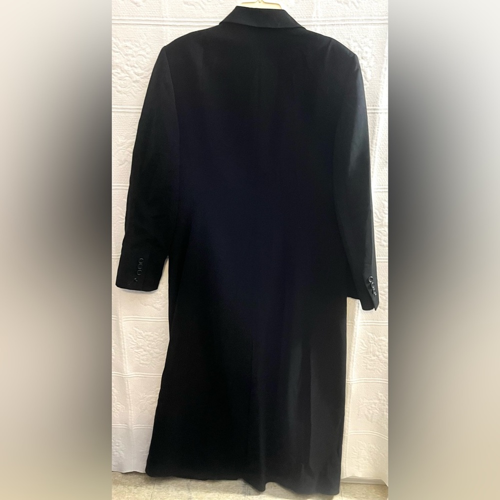Tahari ASL Black Long Trench Coat - Picture 2 of 5